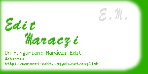 edit maraczi business card